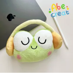 必易青蛙毛绒耳机包
